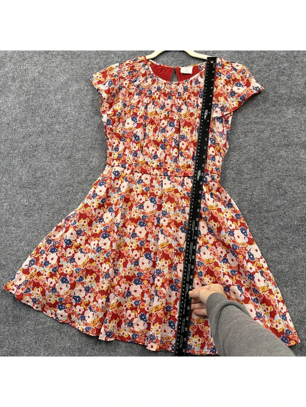 Crewcuts by J Crew Girls Red Flower Dress Size 12